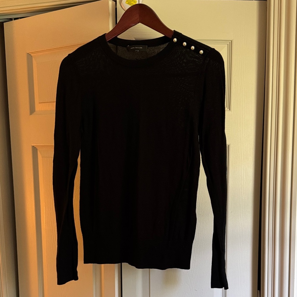 Ann Taylor Black Knit Top